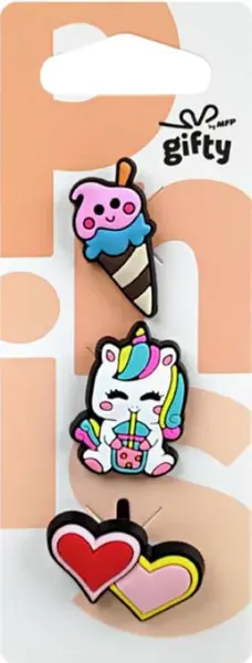 Gifty - Silikonová sada 3 pinů fantazie