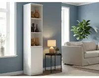 Regál s dvířky Carlos, bílý, šířka 40 cm