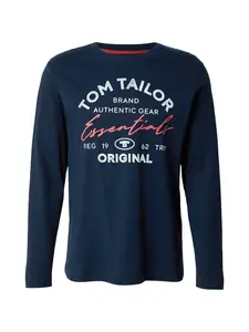 TOM TAILOR Tričko  modrá / biela