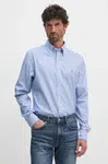 Bavlněná košile Polo Ralph Lauren modrá barva, regular, s límečkem button-down, 712954617