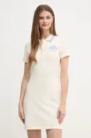 Šaty Tommy Hilfiger béžová barva, mini, WW0WW43841