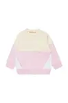 Dětská bavlněná mikina Marni MS305B SWEAT-SHIRT růžová barva, hladká, M01389