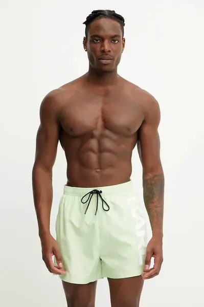 Plavkové šortky Karl Lagerfeld tyrkysová barva, A1M46013