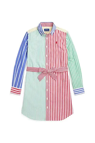Dětské bavlněné šaty Polo Ralph Lauren více barev, mini, 313957447001