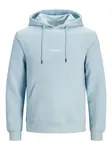 Jack & Jones Plus Mikina 'JJEsoho'  svetlomodrá / biela