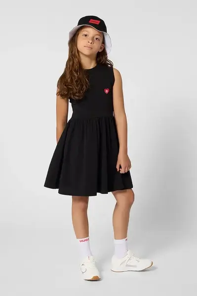 Dětské bavlněné šaty HUGO