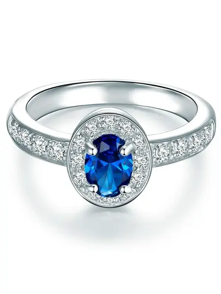 Trilani Prsteň  modrá / strieborná