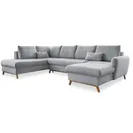 MID.YOU SEDACÍ SOUPRAVA, textil, světle šedá