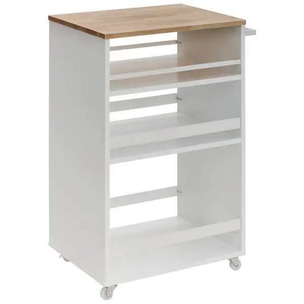 MID.YOU SERVÍROVACÍ VOZÍK, přírodní barvy, bílá, 50/78/38 cm