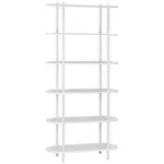 PBJ REGÁL, bílá, železo, 90/160/30 cm