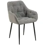 MID.YOU ŽIDLE S PODRUČKAMI, buklé, šedá