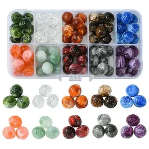 10 Colors 80Pcs Two-tone Opaque Acrylic Beads