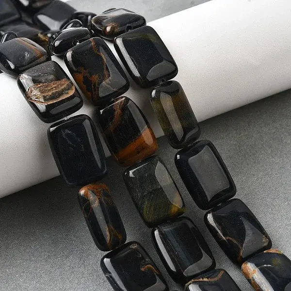 Dyed Natural Blue Tiger Eye Beads Strands