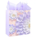 1Pc Flower Printed Paper Gift Storage Bags with Rope Handle