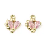 Brass Micro Pave Cubic Zirconia Pendants