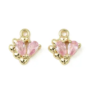 Brass Micro Pave Cubic Zirconia Pendants