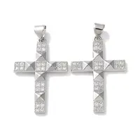 Rack Plating Brass Micro Pave Cubic Zirconia Pendants