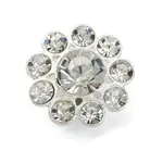 Alloy Rhinestone Shank Buttons