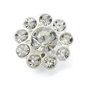 Alloy Rhinestone Shank Buttons