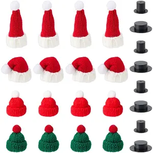 32Pcs 6 Styles Plastic & Wool Yarn Hats