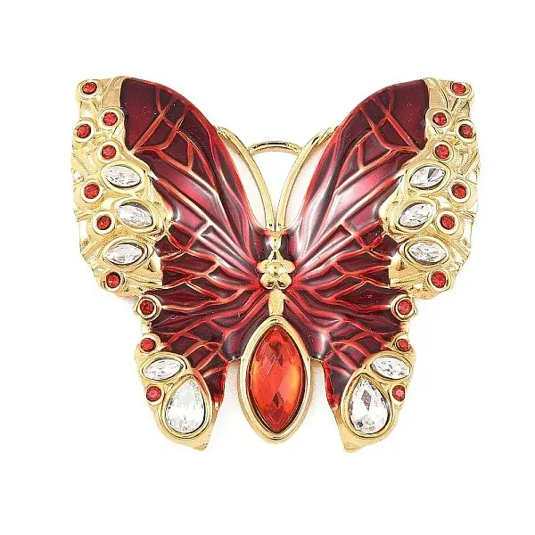 304 Stainless Steel Enamel with Rhinestone Pendants