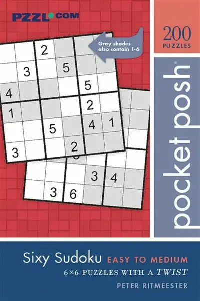 Pocket Posh Sixy Sudoku Easy to Medium - Peter Ritmeester