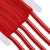 20M Polyester Elastic Flower Edged Ribbon Lace Trim