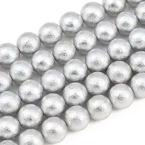 Wrinkle Textured Shell Pearl Beads Strands