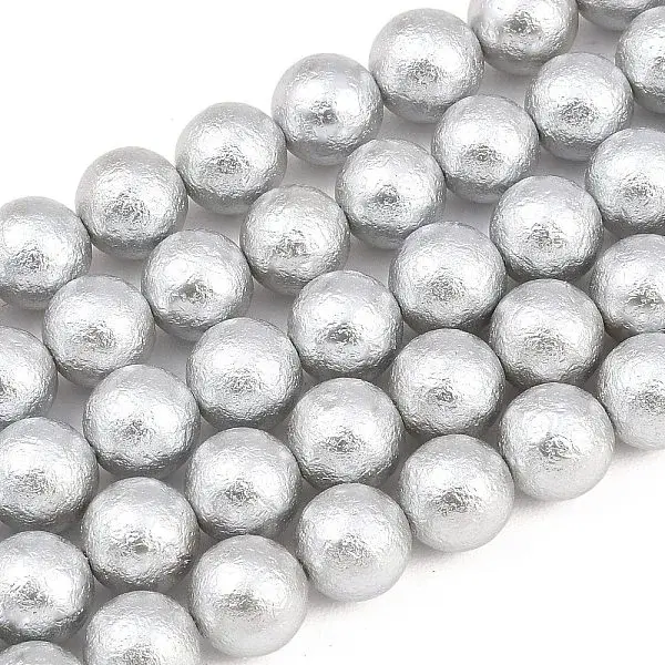 Wrinkle Textured Shell Pearl Beads Strands