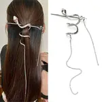 Snake Alloy Rhinestone Hair Cuff Pin