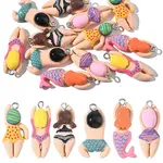 12Pcs 6 Styles Plastic Pendants