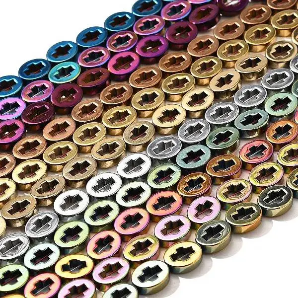 Electroplated Synthetic Non-magnetic Hematite Beads Strands