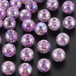 Transparent Crackle Acrylic Beads
