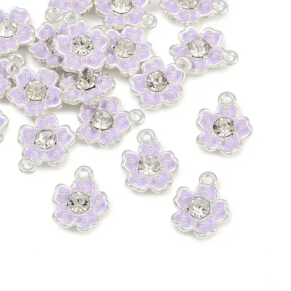Alloy Enamel with Crystal Rhinestone Charms