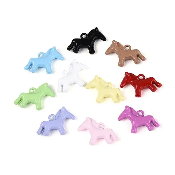 Spray Painted Alloy Pendants