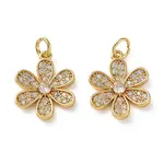 Brass Micro Pave Clear Cubic Zirconia Pendants