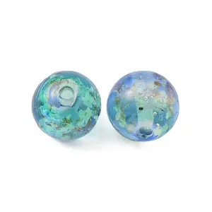 Handmade Gold Sand Lampwork Beads