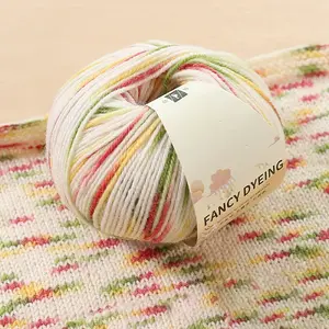 Wool Rainbow Segment Dyed Knitting Yarn