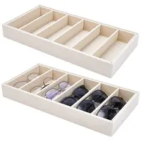 6 Grids Velvet Sunglasses Organizer Display Storage Holder
