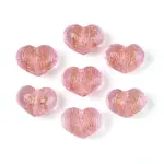 Handmade Gold Sand Lampwork Beads