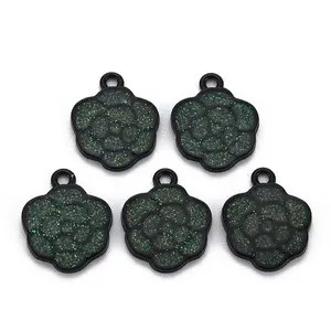 Spray Painted Alloy Enamel Pendants