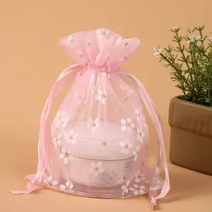 Rectangle Organza Drawstring Bags