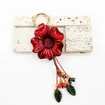Leather and Alloy Keychain