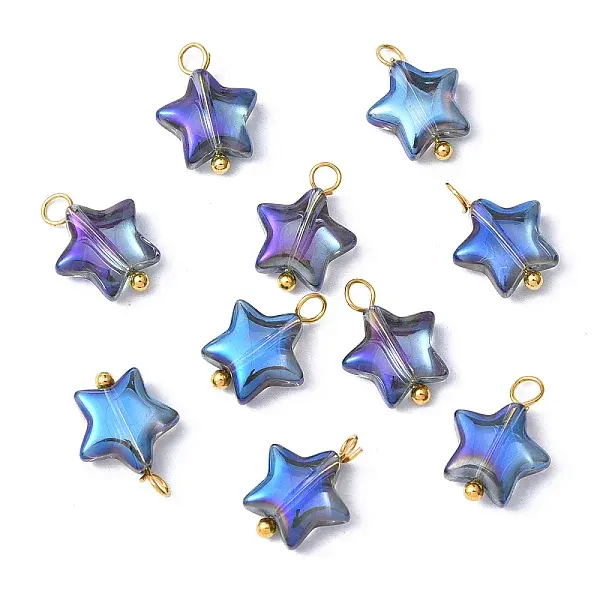 10Pcs Glass Pendants