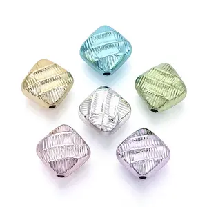 Textured Plating Opaque Acrylic Beads