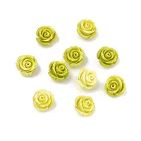 Synthetic Coral Dyed Carved Beads