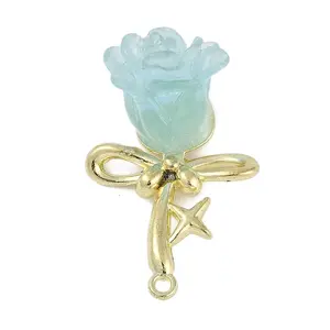 Golden Alloy Resin Pendants