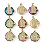 Brass Cubic Zirconia with Glass Pendents