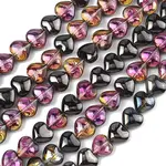 Electroplated Transparent Glass Beads Strand
