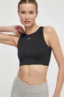 Tréninkový top Reebok LUX COLLECTION černá barva, 100075373